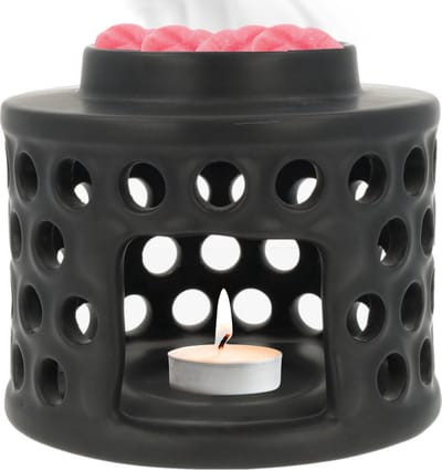 Scentchips® Glow - Waxbrander - Geurbrander - Amberblokjes Brander - Oliebrander - Wax Melts Brander - Aromabrander - Ook Geschikt Voor Essentiële Oliën - Geurolie - Waxmelts - Zwart
