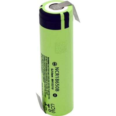 Panasonic NCR18650B ZLF Speciale oplaadbare batterij 18650 Z-soldeerlip Li-ion 3.7 V 3400 mAh 1 stuk(s)