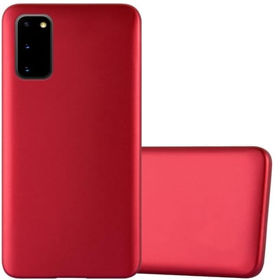 Cadorabo Hoesje geschikt voor Samsung Galaxy S20 in METALLIC ROOD - Beschermhoes gemaakt van flexibel TPU silicone Case Cover