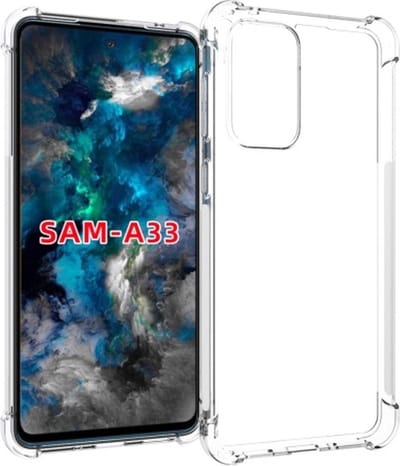 Anti Shock silicone back cover Geschikt voor Samsung Galaxy A33 5G/Transparant hoesje + gratis screenprotector
