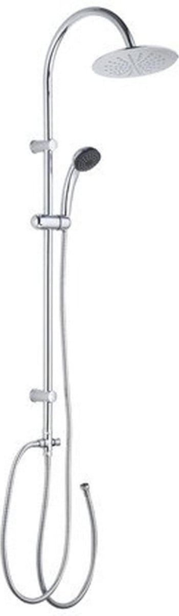 GO by Van Marcke Biwa douchekolom 100x40cm hoofddouche 20 cm metalen glijstang handdouche 1 jet verstelbare handdouchehouder doucheslang 150 cm omstelknop