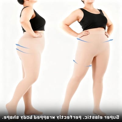 2 Paar 70 Denier Dames Panty’s in Plus Size - Zachte Opaque Leggings met Hoge Taille en Veel Rekbaarheid voor Dans en Dagelijks Gebruik