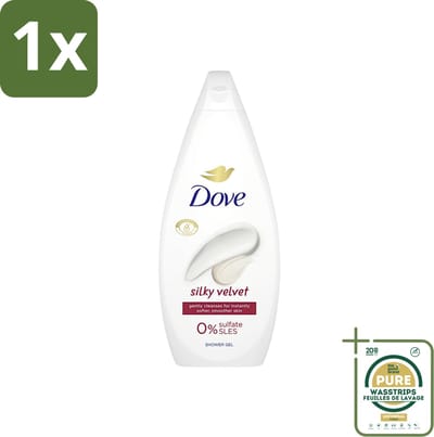 1 x Dove Silky Velvet - Douchegel - Sulfaatvrij - 250 ml- Douche Gel - Zijdezachte Huid - Sulfaatvrije Douche - Hydraterende Douche - Huid Verzorging