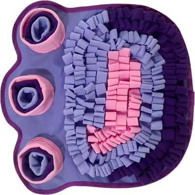 Hondenpoot Snuffelmat - Voerpuzzel Speelgoed - Mentale Stimulatie - Interactief Foerageren - 49 x 50 cm - Meerkleurig