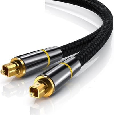 DrPhone DOA1 Digitale Optische Audio Kabel - Toslink – SPDIF voor o.a Dolby Digital Receiver / TV / Sound Bar - 2 Meter - Zwart