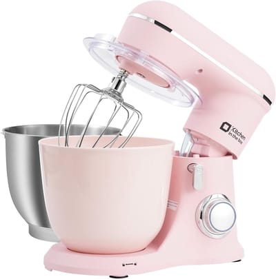 Keukenmachine 1300W - Staande Mixer - 10 Snelheden - Dubbele Mengkom 4,5L + 5L - Roze