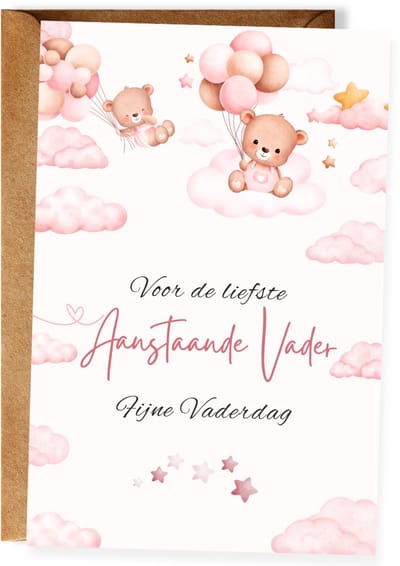 Voor de liefste aanstaande vader - Vaderdagkaart - Lieve kaart nieuwe papa - Vaderdagcadeau aanstaande vader - Wenskaart eerste Vaderdag - Ansichtkaart (10x15 cm incl. envelop)