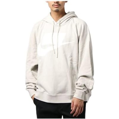 Nike Effen Logo Print Hoodie Lange Mouw Sweatshirt Heren Tops Wit AR4855-072 XXL white
