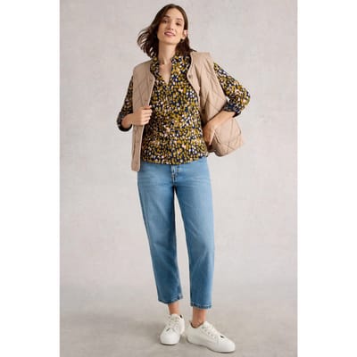 White Stuff Annie Jersey Shirt Chartreuse Print Taglia: 8 | Maglie a manica lunga Outlet | Donna | Verde