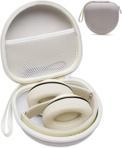 Kinderen Hoofdtelefoon Tas Geschikt voor Bluetooth Hoofdtelefoons - Bescherming, Draagbaar en Lichtgewicht (Off White)
