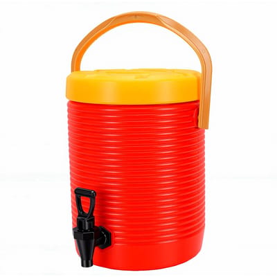 Contenant Thermique Rouge 9L en Acier Inoxydable avec Robinet Doublure Intérieure 304 Distributeur de Boissons Chaudes et Froides Capacité Large