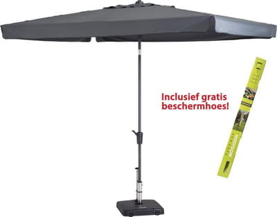 Madison Parasol Delos - 300 x 200 cm - Rechthoek - Grijs - incl. beschermhoes