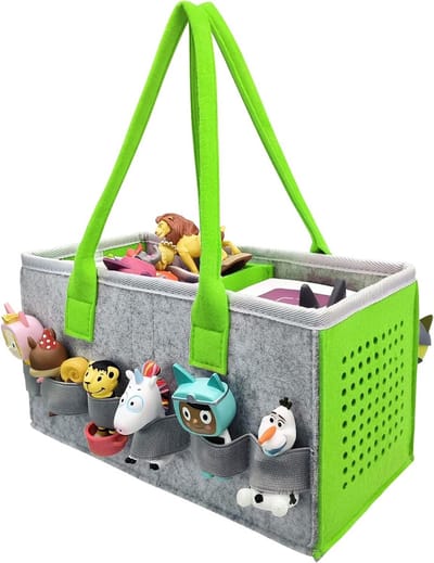 Tote bag voor het veilig vervoeren en beschermen van de Toniebox, inclusief ruimte voor 20-30 digitale Tonie poppetjes en accessoires, ideaal voor onderweg en opslag.