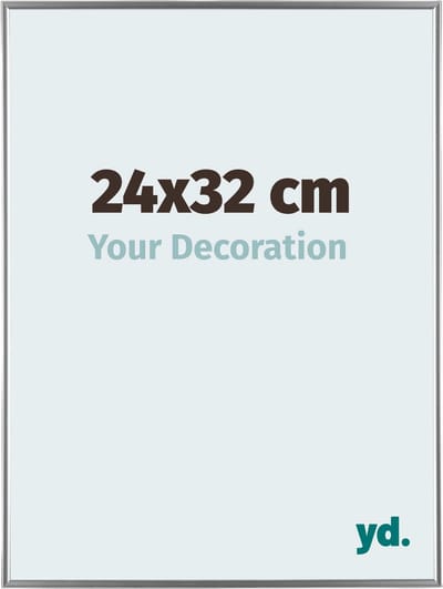 Your Decoration - Fotolijst 24x32 cm - Kunststof - Zilver Hoogglans - Evry