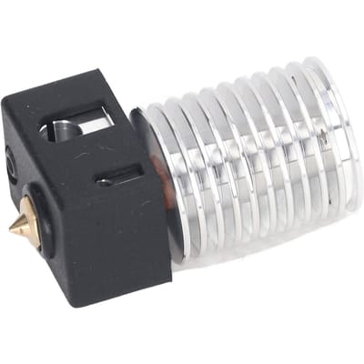 3D Printer Hotend 0.4mm Messing Mondstuk Aluminium Verwarmingsblok Buis Bimetalen Keel Siliconen Huls 3D white