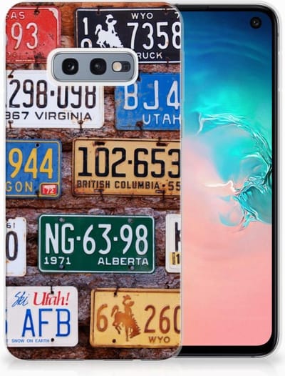 Samsung Galaxy S10e Siliconen Hoesje met foto Kentekenplaten