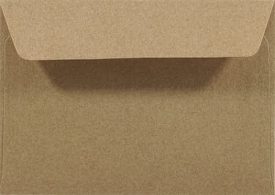 Ecologische bruine enveloppen A7 - 80 x 120 mm - 25 stuks - NK natgelijmde - 100 gram - Eko Design - Netuno