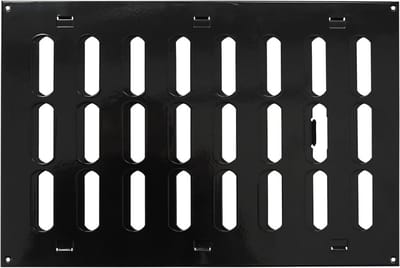 Schuifrooster Plaatstaal - Ventilatierooster - Luchtstroom Regelen - Verstelbaar - 300x200 mm - Zwart