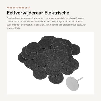 Dailygoods - Eeltverwijderaar - Elektrische Eeltverwijderaar - Vervangende Schuurpapier Schijven - φ25mm - Pedicure Tool - Geschikt voor Voetverzorgin...