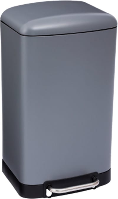 5Five Prullenbak/pedaalemmer - grijs - metaal - 30 liter - 34 x 32 x 61 cm - keuken