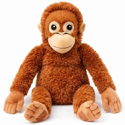 Topknuffels - Punch de Aap Pluche Knuffel 35 cm - Monkey Plush Toy - Orang-oetan, Chimpansee, Gorilla - Speelgoed Knuffels voor Kinderen Jongens Meisjes - Dierentuin Animal Dieren Knuffeldier