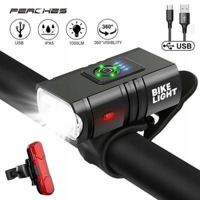 Fietsverlichting Set LED - Fietslampjes Voorlicht & Achterlicht - Fietslamp USB Oplaadbaar - MTB & Racefiets Verlichting - Waterdicht Fietslicht