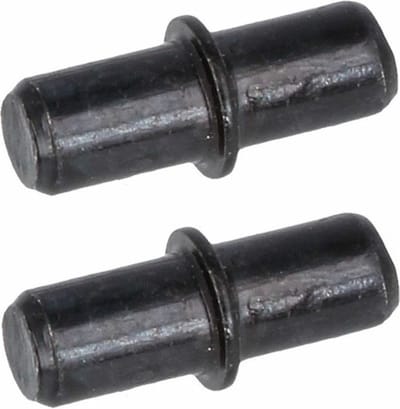 AMIG Kastplankdragers/steunen - 16x stuks - metaal - zwart - D5 x L16 mm - kledingkast pinnetjes