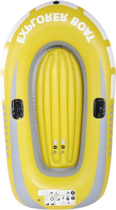 Opblaasbare Kajak - Luchtboot Kano - Water Sporten - Hoge Zichtbaarheid Kleur - 2 Persoons - Geel