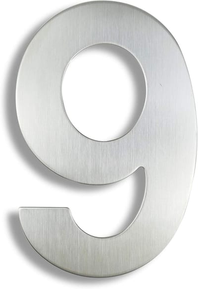 Huisnummer Metaal - Nummerplaat Deur - Huis Identificatie - Weerbestendig Ontwerp - 15 cm Hoog - Zilver