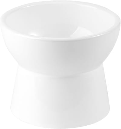 Verhoogde keramische kattenwaterbak - Voorkom braken bij katten - Geschikt voor de vaatwasser en magnetron - 550ml capaciteit - Comfortabel voor snorharen