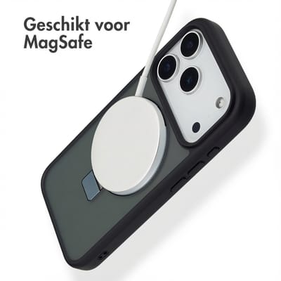 Accezz Hoesje - Geschikt voor Apple iPhone 17 Pro - Ring Stand Backcover geschikt voor MagSafe - Zwart