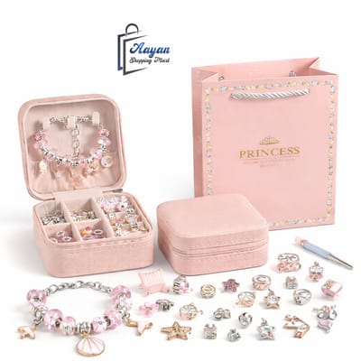 Roze armband maken set (50 stuks) – Complete DIY Armband Knutselset voor Kinderen – Creatieve Sieraden Maken Set – Roze Hobby & Craft Kit – craft set meisjes – armbandjes maken – knutsel beads set – 85074
