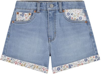 Levi´s ® Kids Print Block Mom Korte Broek Blauw 12 Years Meisje