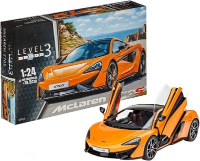 Zylo® Modelbouw Auto - Modelbouw Auto Bouwpakket - Modelbouwpakket - McLaren 570S op Schaal - 36x22x7cm - Oranje