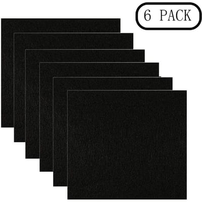6 stuks huisdier kattenbakfilter kittens pad actieve kool deodorantfilters zwart