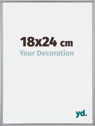 Your Decoration - Fotolijst 18x24 cm - Kunststof - Zilver Hoogglans - Annecy