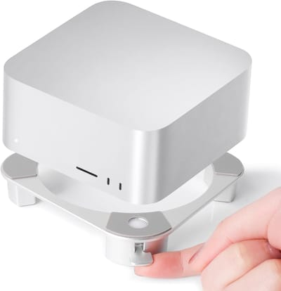 Standaardhouder voor Mac mini M4 en M4 Pro met toegankelijke aan/uit-knop, optimale ventilatie en stabiliteit voor bureau-organisatie