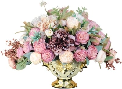 Kunstbloemen Set - Nep Bloemen - Woonkamer Decoratie - Zijde Bloem Decoratie - 52x32cm - C
