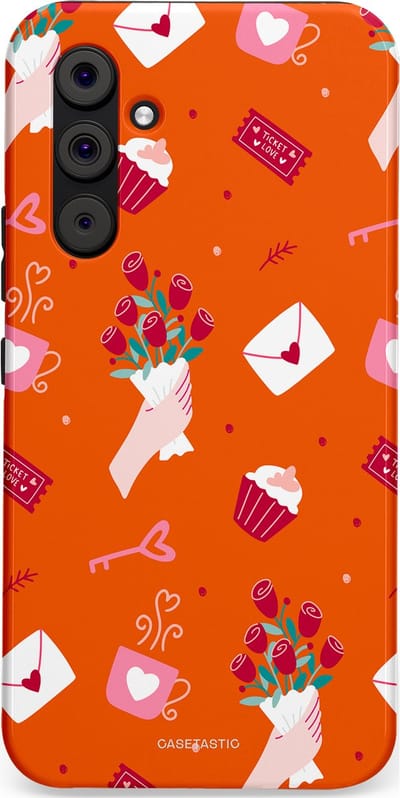 Casetastic Hoesje Geschikt voor Samsung A54 (5G) - Stijlvolle Beschermende Duo-layer Case - Valentijnsdag Feest