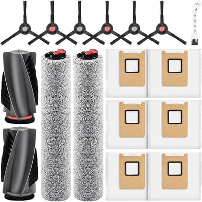 17-delige accessoireset compatibel met Eufy RoboVac E28 Omni/E25 Omni - Hoofdborstels, zijborstels, stofzakken