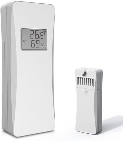 Draadloze Buitensensor voor Temperatuur en Luchtvochtigheid