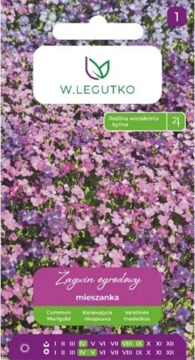 W.Legutko - Tuin bloemen mix - Blauw, roze, paars