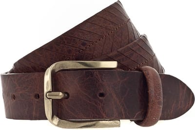 b.belt riem Gold Ledergürtel W105 Mid Brown bruine