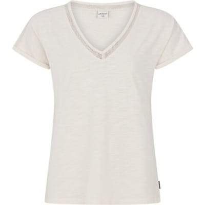 Protest PRTMondaysi – T shirt Dames – Korte mouwen – V hals – Loose fit – Wit