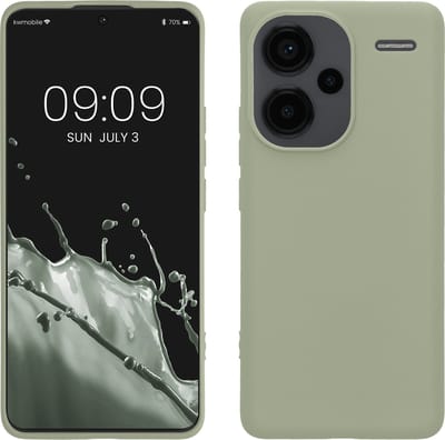kwmobile telefoonhoesje geschikt voor Xiaomi Redmi Note 13 Pro+ 5G / Redmi Note 13 Pro Plus 5G - Hoesje voor smartphone - Back cover in grijsgroen