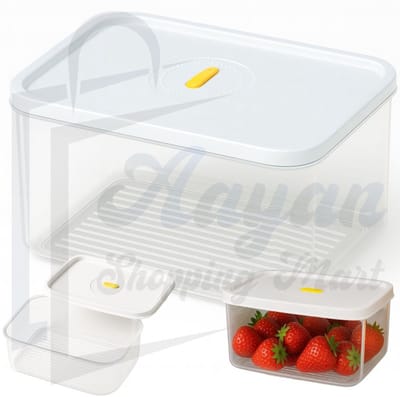 Food container set 4-delig bpa-vrij voor vlees, groenten en fruit–vershouddoos–diepvriesbakjes–meal prep bakjes–vershoudbakjes set–vershoud bakjes–vershoudbakjes klein–multicolour–77697