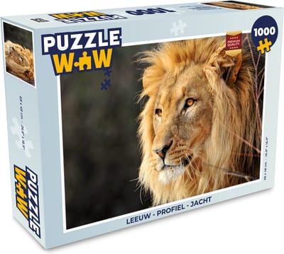 Puzzel Leeuw - Profiel - Jacht - Legpuzzel - Puzzel 1000 stukjes volwassenen