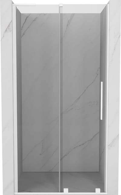Mexen Velar L douchedeur schuifbaar 90 , transparant, wit - 871-090-003-01-20