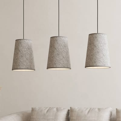 EGLO Alsager Hanglamp - E27 - 91 cm - Zwart|Grijs - Vilt|Staal