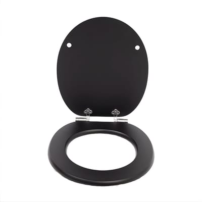 WC-bril - Toiletbril - Voor Toilet & Badkamer – Soft-Close – Hout - Zwart